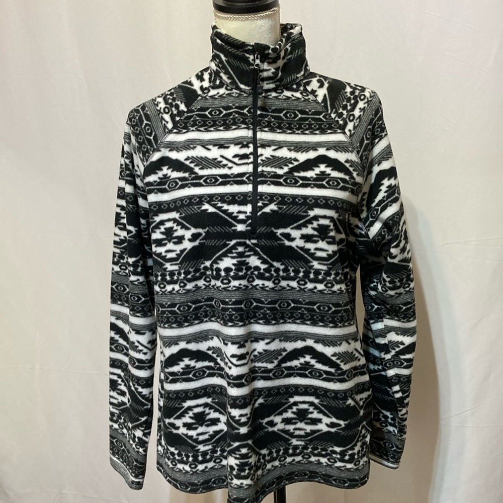 EDDIE BAUER WOMENS LARGE FLEECE PULLOVER JACKET